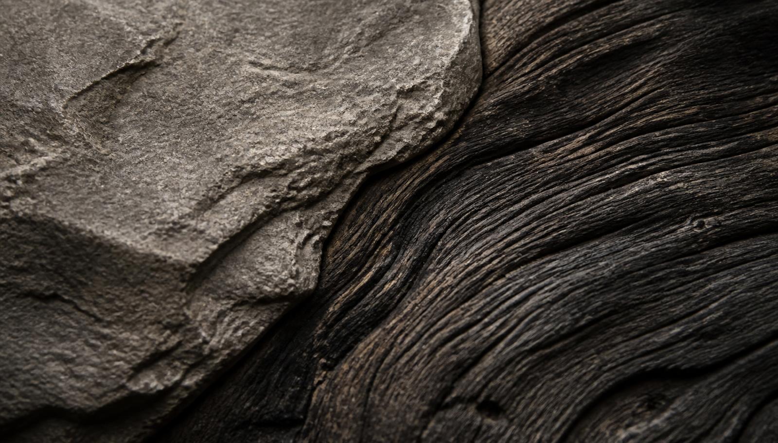 Stone and weathered wood